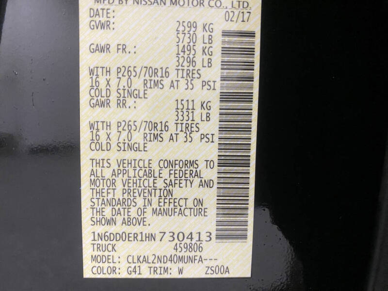 2017 Nissan Frontier SV