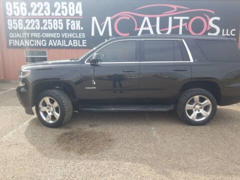 2015 Chevrolet Tahoe for sale at MC Autos LLC in Pharr TX