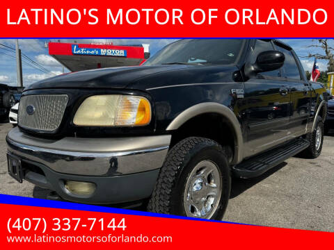 2001 Ford F-150 for sale at LATINO'S MOTOR OF ORLANDO in Orlando FL