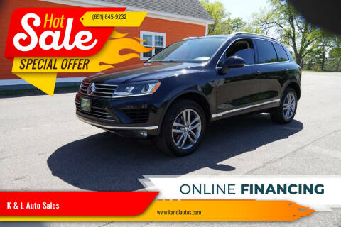 2015 Volkswagen Touareg for sale at K & L Auto Sales in Saint Paul MN