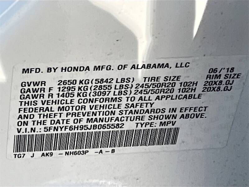 2018 Honda Pilot Touring