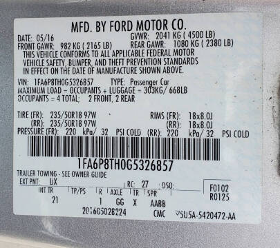 2016 Ford Mustang EcoBoost