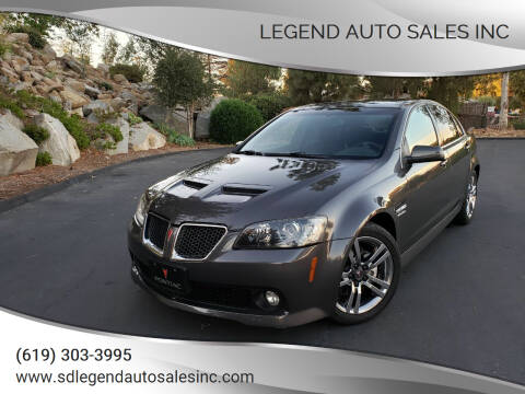 2008 Pontiac G8 for sale at Legend Auto Sales Inc in Lemon Grove CA