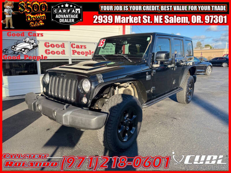 2015 Jeep Wrangler Unlimited for sale at Good Cars Good People in Salem OR