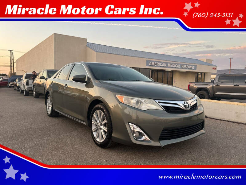 2012 Toyota Camry for sale at Miracle Motor Cars Inc. in Victorville CA