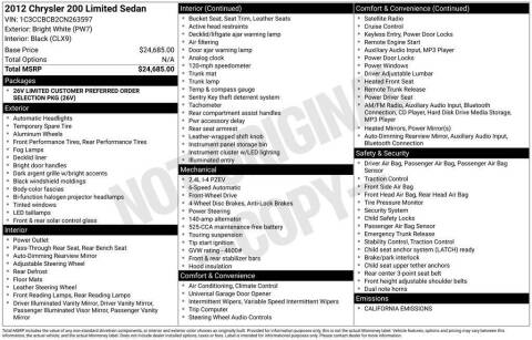 2012 Chrysler 200 Limited