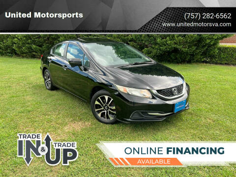 2014 Honda Civic for sale at United Motorsports in Virginia Beach VA