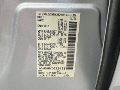 2012 Nissan Pathfinder Silver Edition