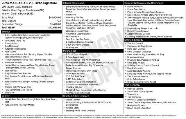 2024 Mazda CX-5 2.5 Turbo Signature