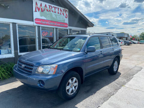 2003 Toyota Highlander for sale at Martins Auto Sales in Shelbyville KY