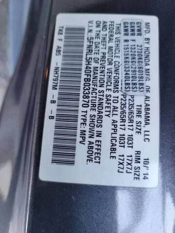 2015 Honda Odyssey EX