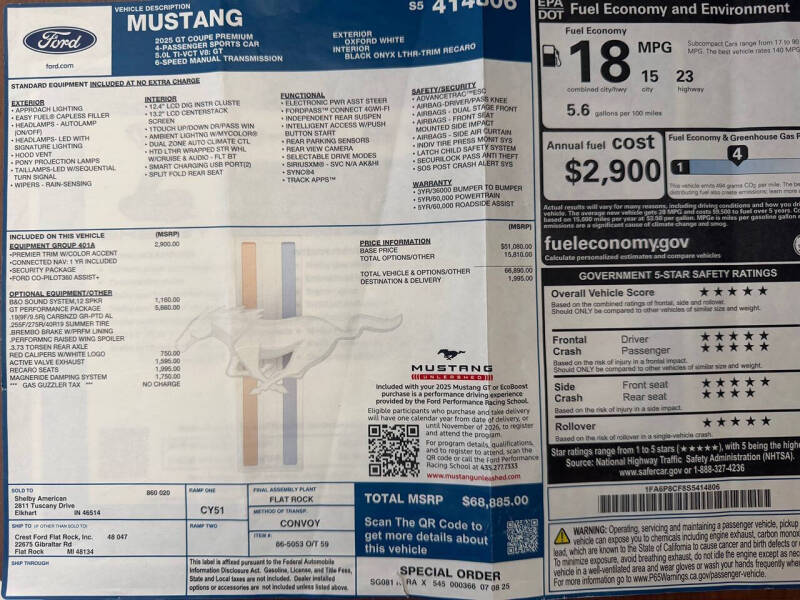 2025 Ford Mustang GT Premium