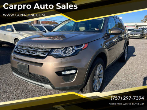 2016 Land Rover Discovery Sport for sale at Carpro Auto Sales in Chesapeake VA