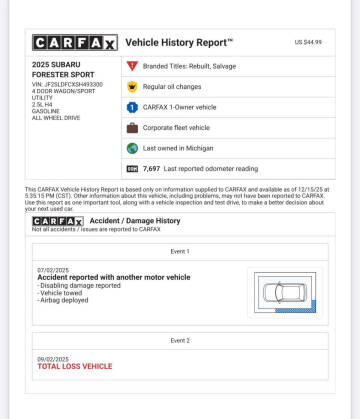 2025 Subaru Forester Sport