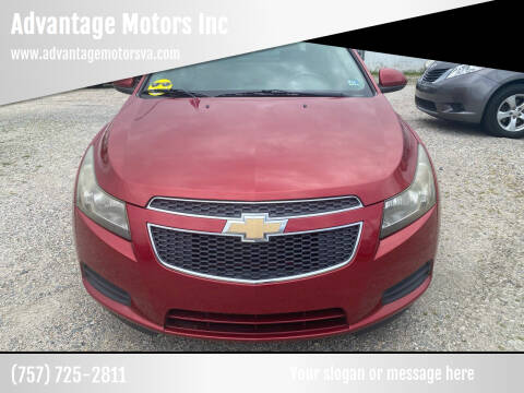 2012 Chevrolet Cruze for sale at Advantage Motors Inc in Newport News VA