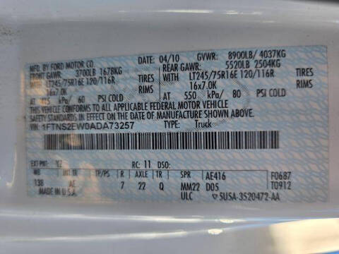 2010 Ford E-Series E-250