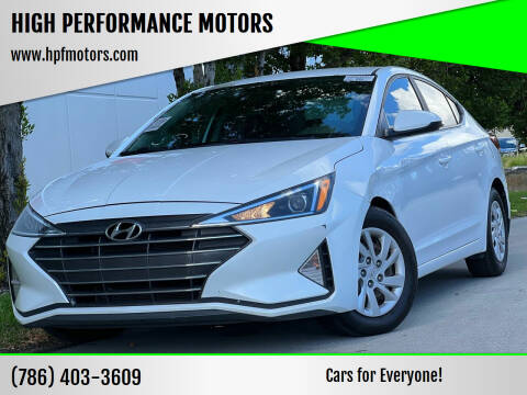 2019 Hyundai Elantra for sale at HIGH PERFORMANCE MOTORS in Hollywood FL