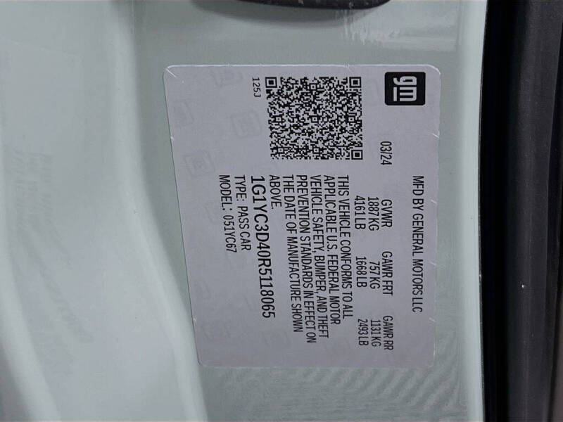 2024 Chevrolet Corvette Stingray