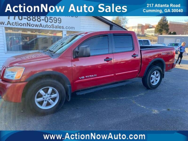 2012 Nissan Titan for sale at ACTION NOW AUTO SALES in Cumming GA