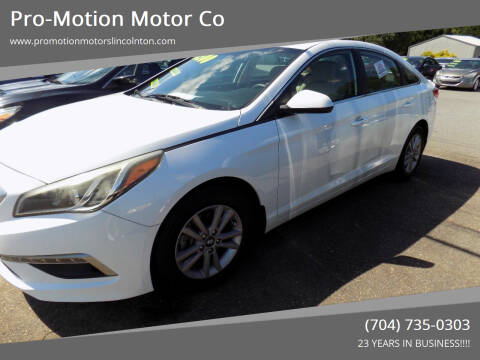 2015 Hyundai Sonata for sale at Pro-Motion Motor Co in Lincolnton NC