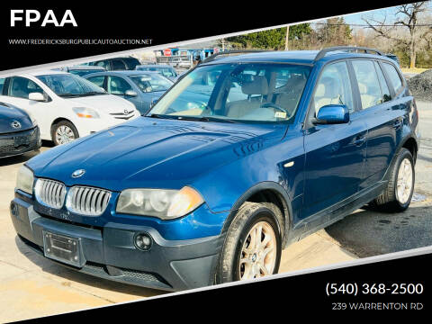 2004 BMW X3 for sale at FPAA in Fredericksburg VA