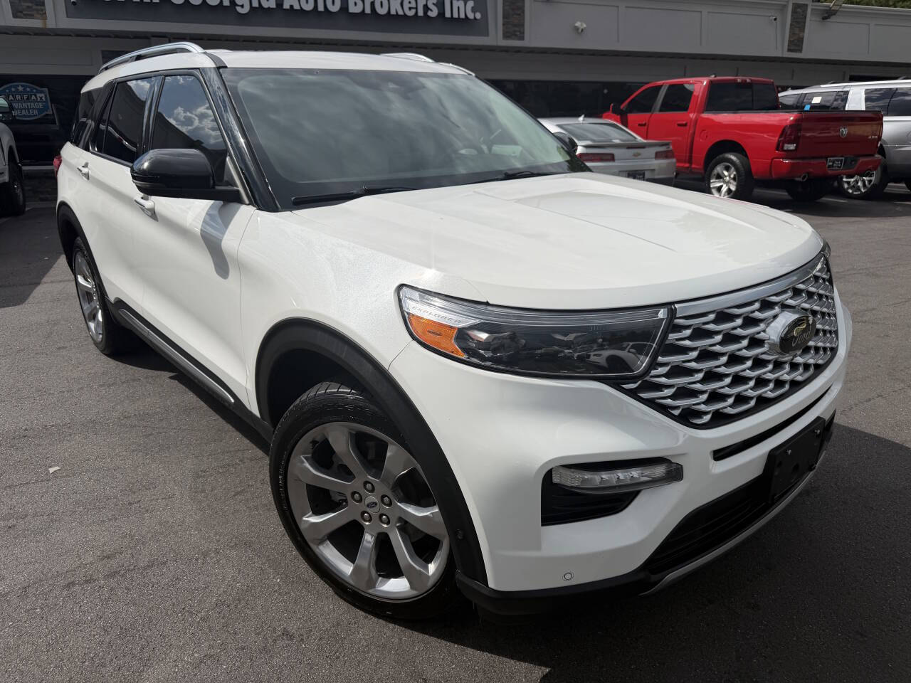 White 2020 Ford Explorer SUV / Crossover All-Wheel Drive Automatic