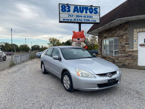 2003 Honda Accord for sale at 83 Autos in York PA