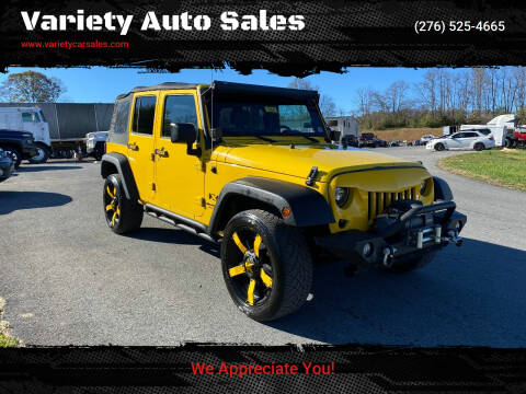 2008 Jeep Wrangler Unlimited for sale at Variety Auto Sales in Abingdon VA