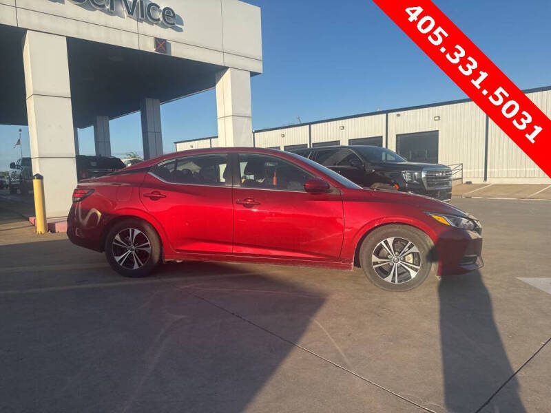 Used 2021 Nissan Sentra SV with VIN 3N1AB8CV2MY238614 for sale in Perry, OK