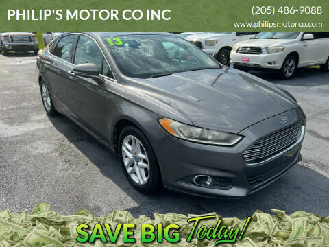 2013 Ford Fusion for sale at PHILIP'S MOTOR CO INC in Haleyville AL