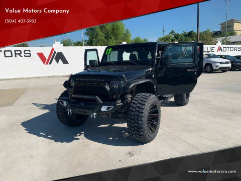 2017 Jeep Wrangler Unlimited for sale at Value Motors Company in Marrero LA