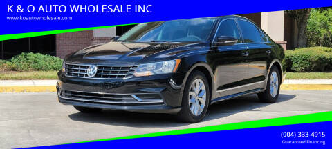 2016 Volkswagen Passat for sale at K & O AUTO WHOLESALE INC in Jacksonville FL