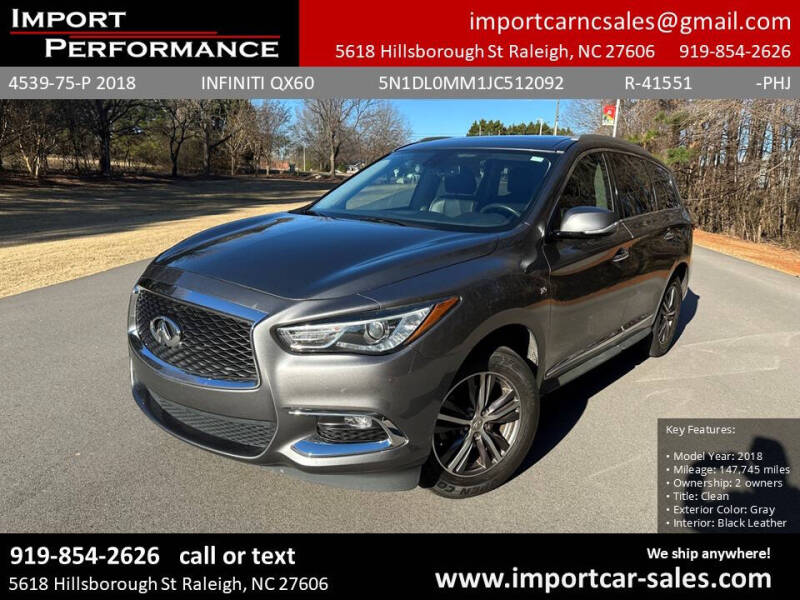 2018 Infiniti QX60 for sale at Import Performance Sales in Raleigh NC