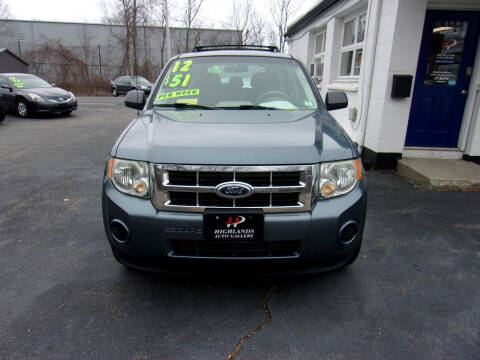 2012 Ford Escape for sale at Highlands Auto Gallery in Braintree MA