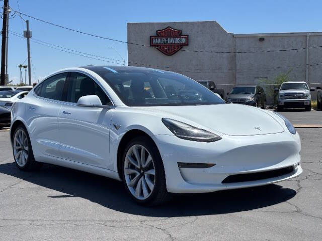 White 2018 Tesla Model 3 Long Range Long Range 4dr Fastback 1