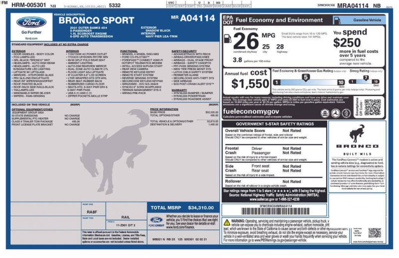 2021 Ford Bronco Sport Outer Banks