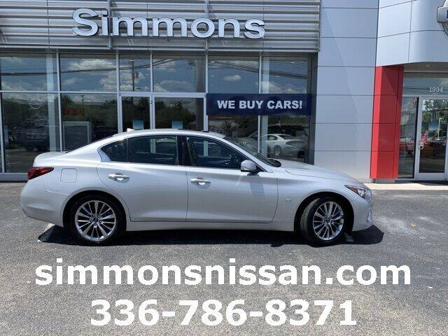 2020 Infiniti Q50 for sale at SIMMONS NISSAN INC in Mount Airy NC