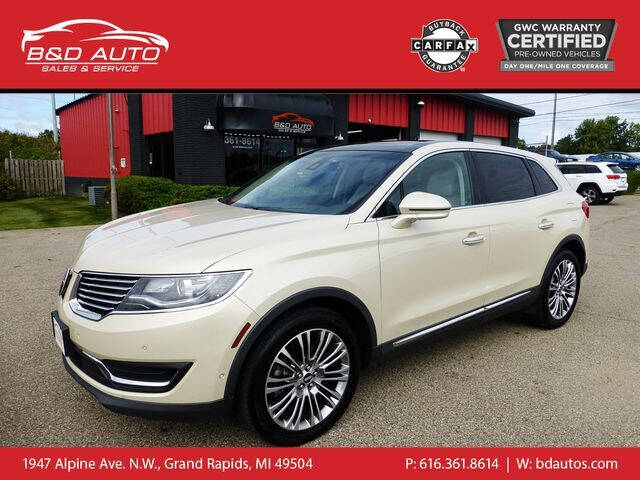 2016 Lincoln MKX for sale at B&D Auto Sales Inc in Grand Rapids MI
