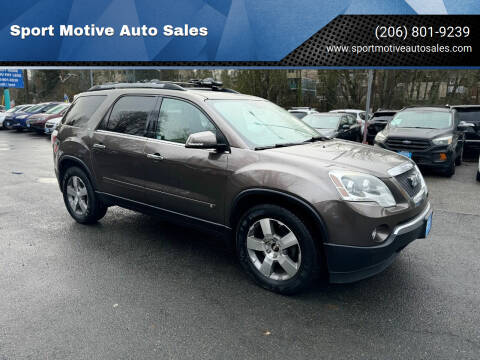 2010 GMC Acadia for sale at Sport Motive Auto Sales in Seattle WA