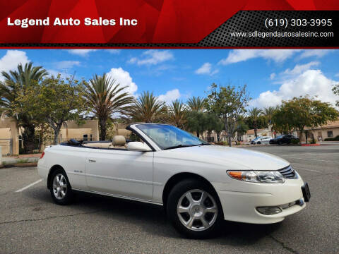 2003 Toyota Camry Solara for sale at Legend Auto Sales Inc in Lemon Grove CA