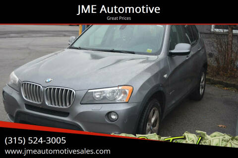 2012 BMW X3 for sale at JME Automotive in Ontario NY