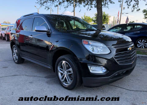 2016 Chevrolet Equinox for sale at AUTO CLUB OF MIAMI, INC in Miami FL