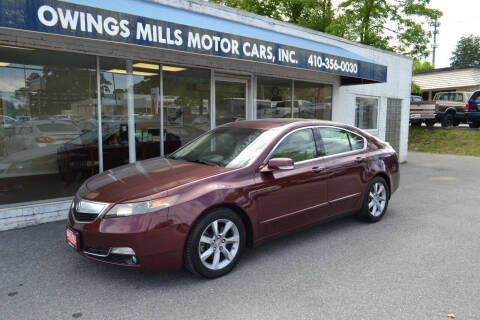 2012 Acura TL for sale at Owings Mills Motor Cars in Owings Mills MD