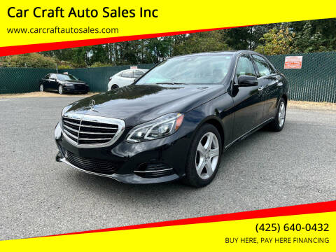 2014 Mercedes-Benz E-Class for sale at Car Craft Auto Sales Inc in Lynnwood WA