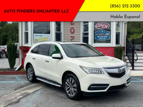 2014 Acura MDX for sale at Auto Finders Unlimited LLC in Vineland NJ