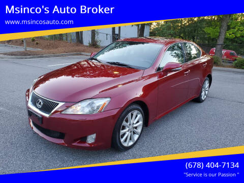 2010 Lexus IS 250 for sale at Msinco's Auto Broker in Snellville GA