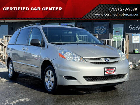 2006 Toyota Sienna for sale at CERTIFIED CAR CENTER in Fairfax VA