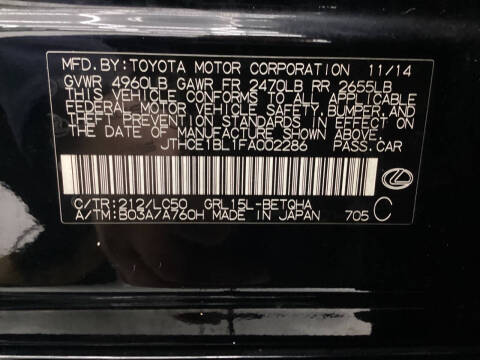 2015 Lexus GS 350 Crafted Line