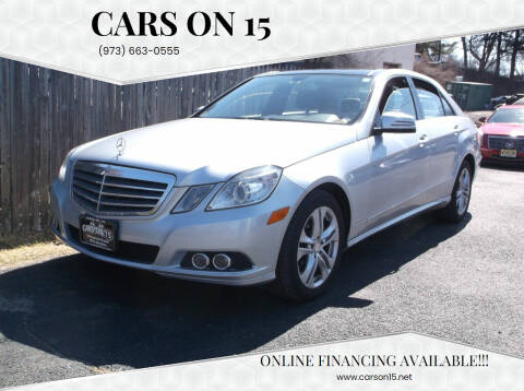 2010 Mercedes-Benz E-Class for sale at Cars On 15 in Lake Hopatcong NJ