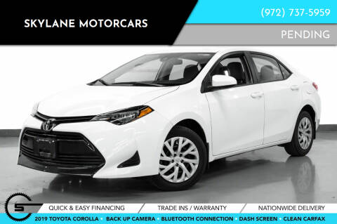 2019 Toyota Corolla for sale at Skylane Motorcars in Carrollton TX